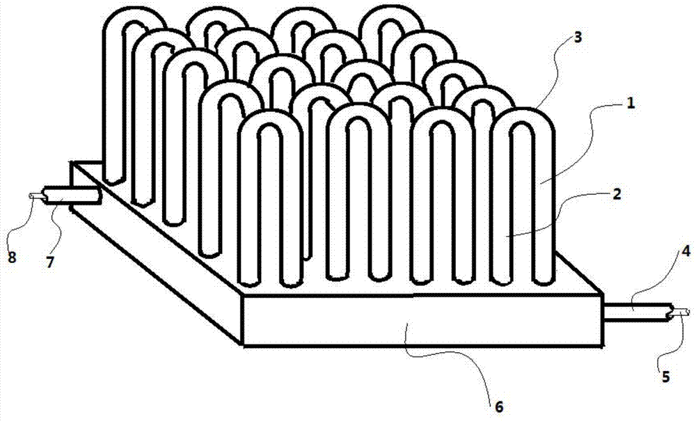 A water circulation cooling device for mercury vapor