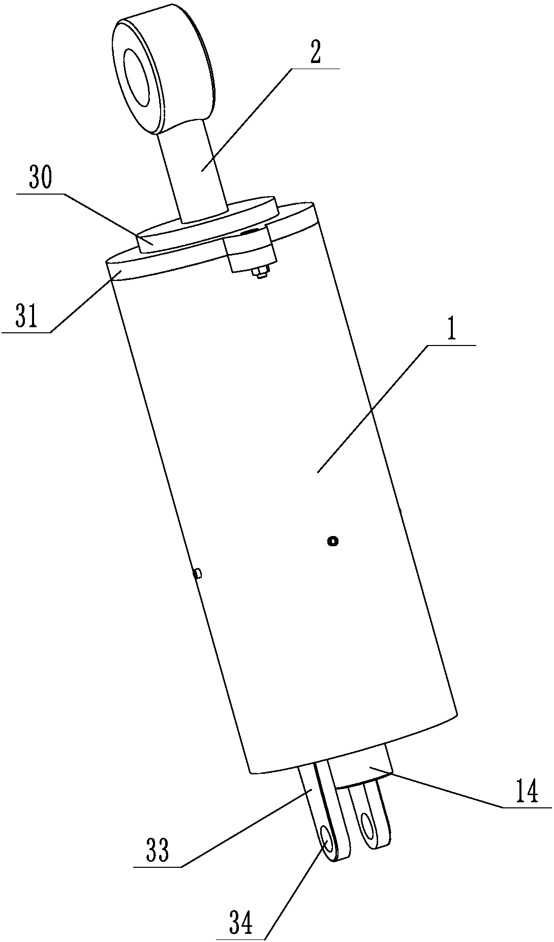 Integrated fixing piston type variable-damping hydraulic cylinder