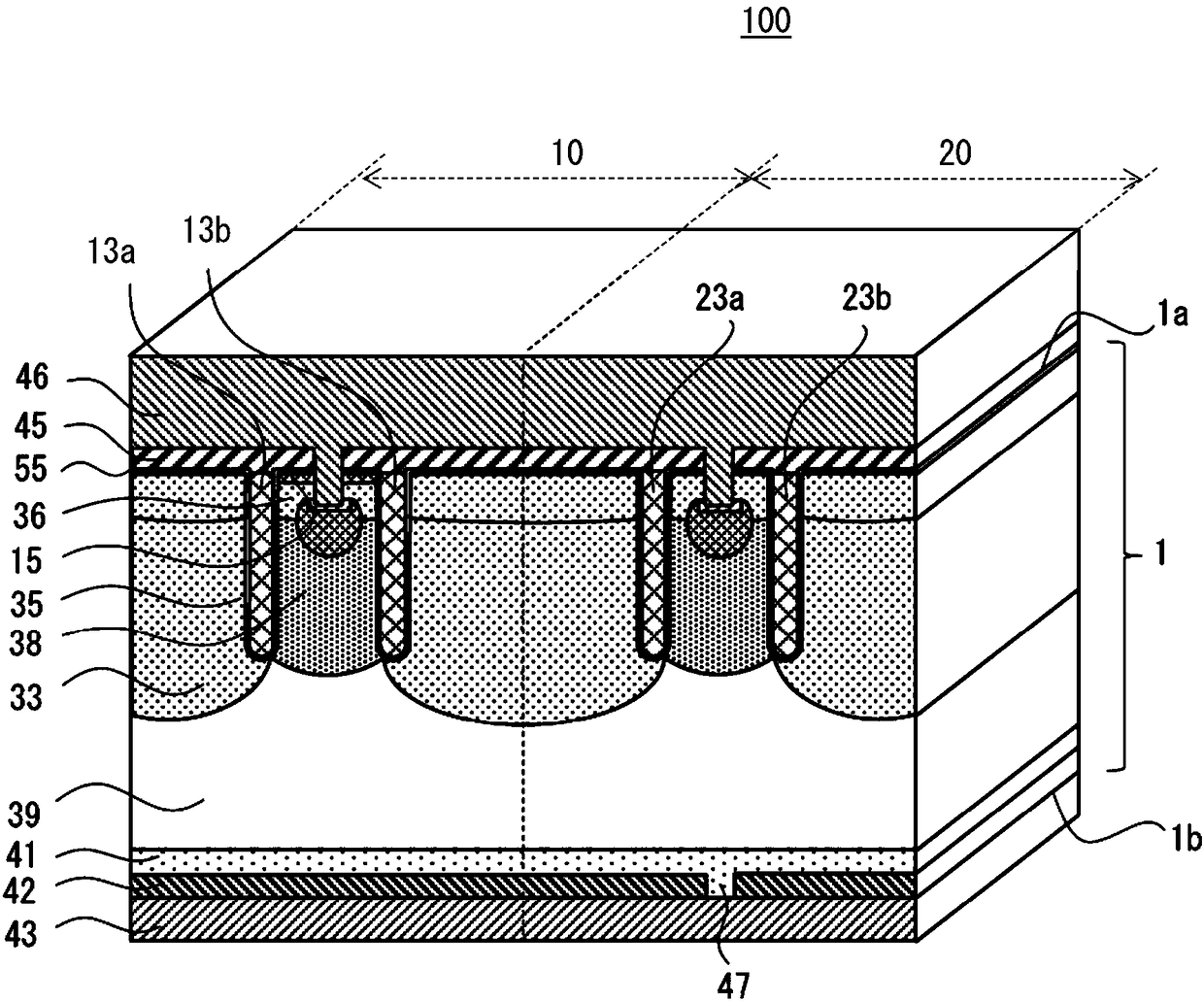 Semiconductor device, RC-IGBT, and method of manufacturing semiconductor device