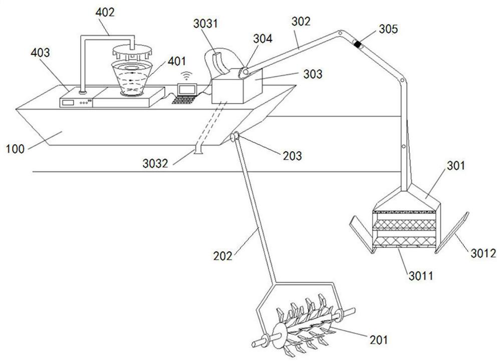 Device and method for removing micro-plastics in bottom mud of rivers and lakes