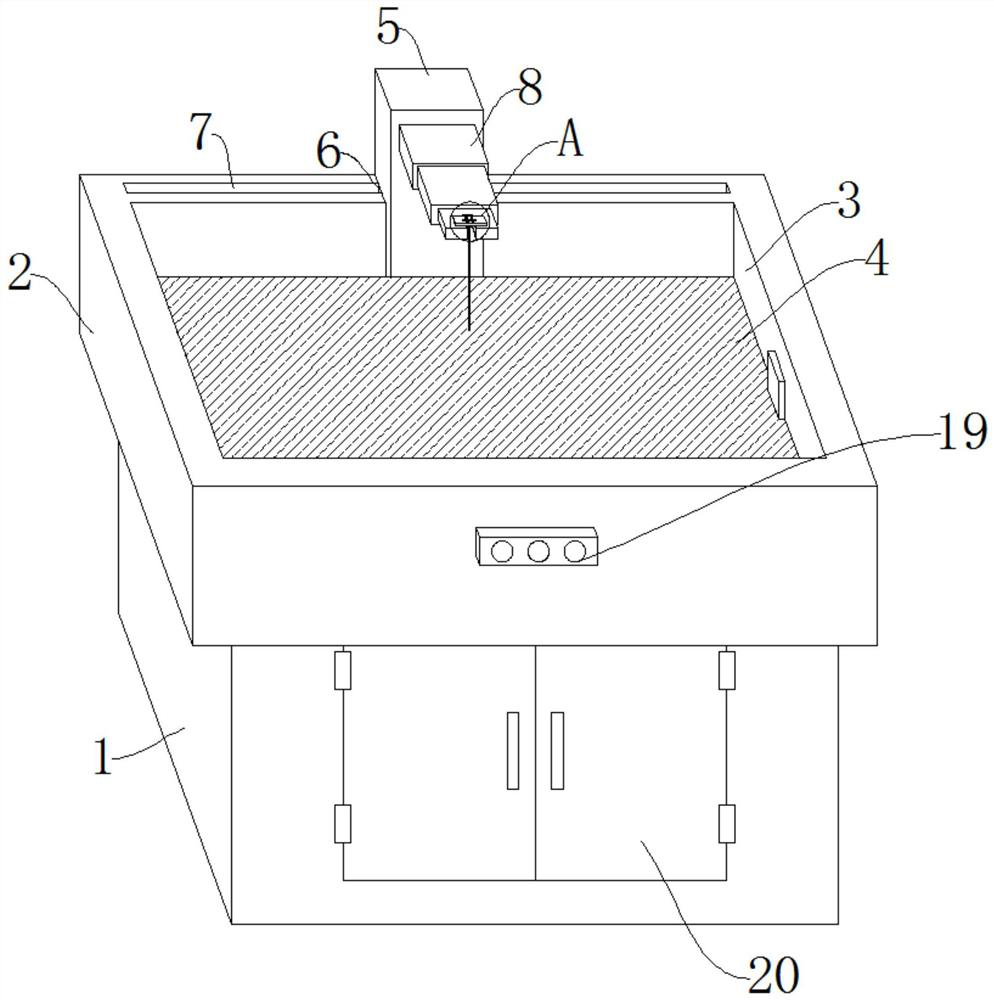 Linear cutting machine tool for automobile part production and using method thereof