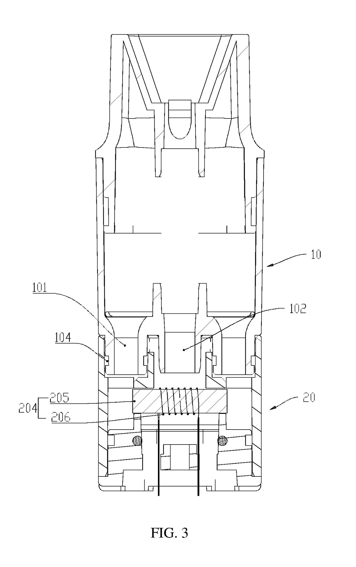 Atomizer compartment structure