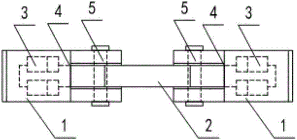Symmetric rotating type energy dissipation connecting piece