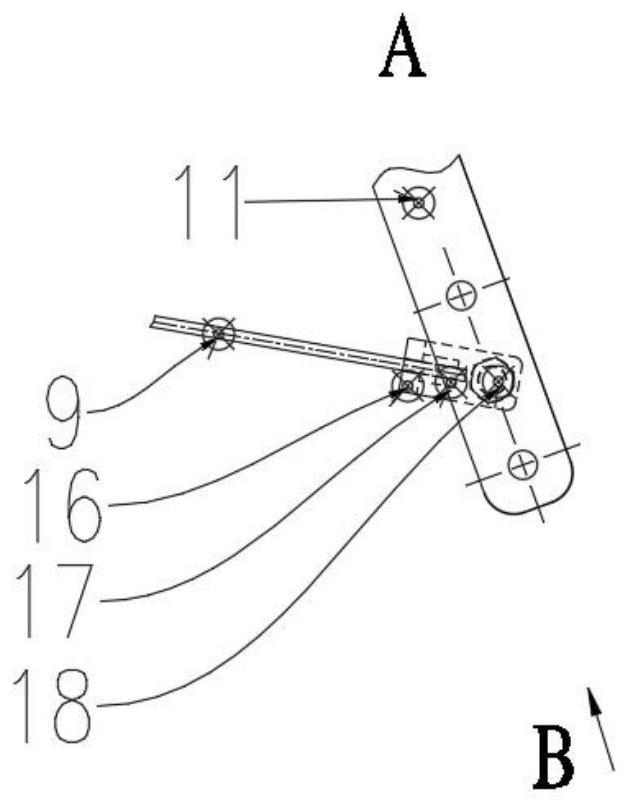 Bucket opening mechanism and construction device