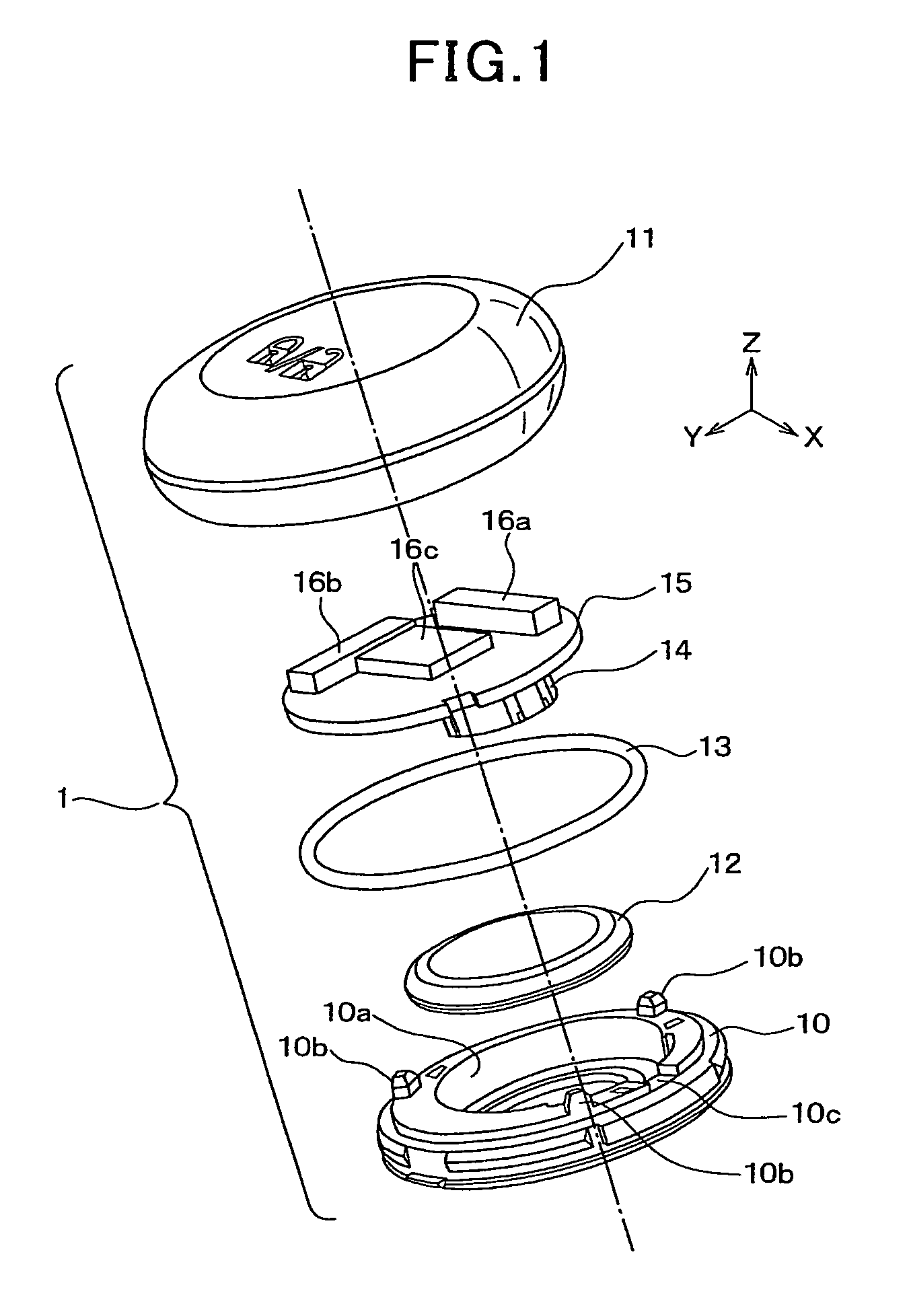 Portable transmitter powered by button battery