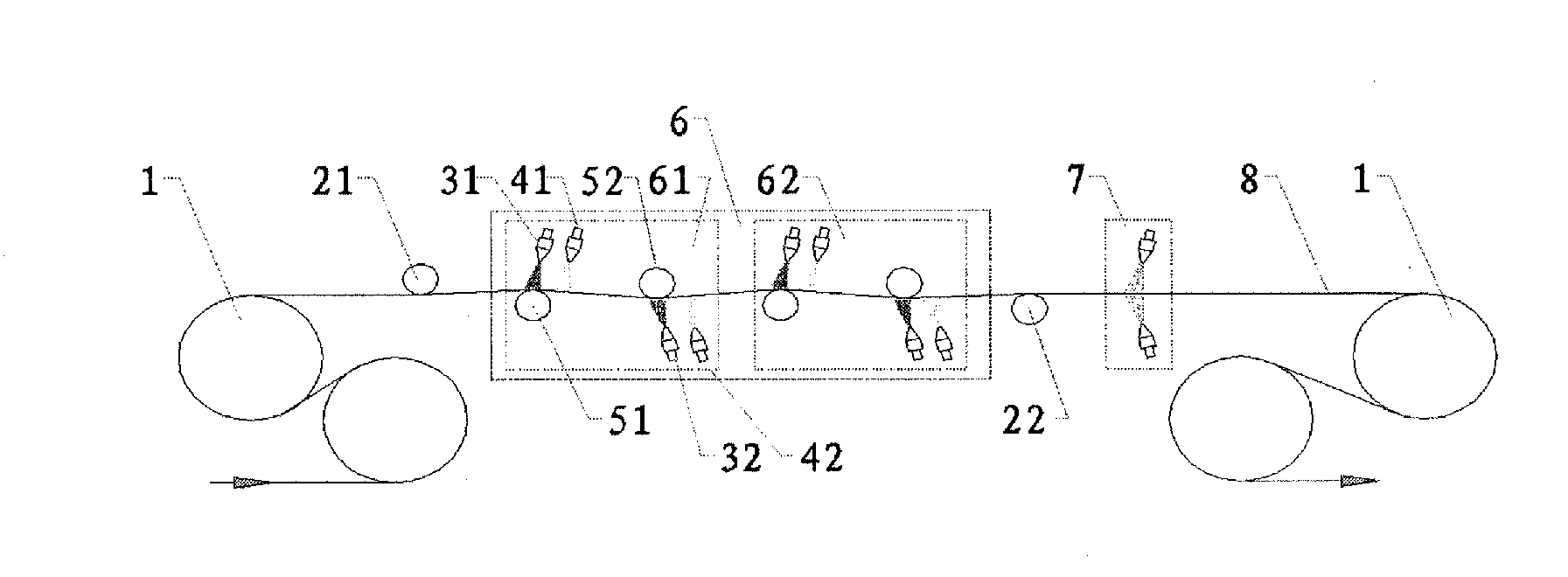Cold state metal plate strip surface treatment system and treatment method of the same