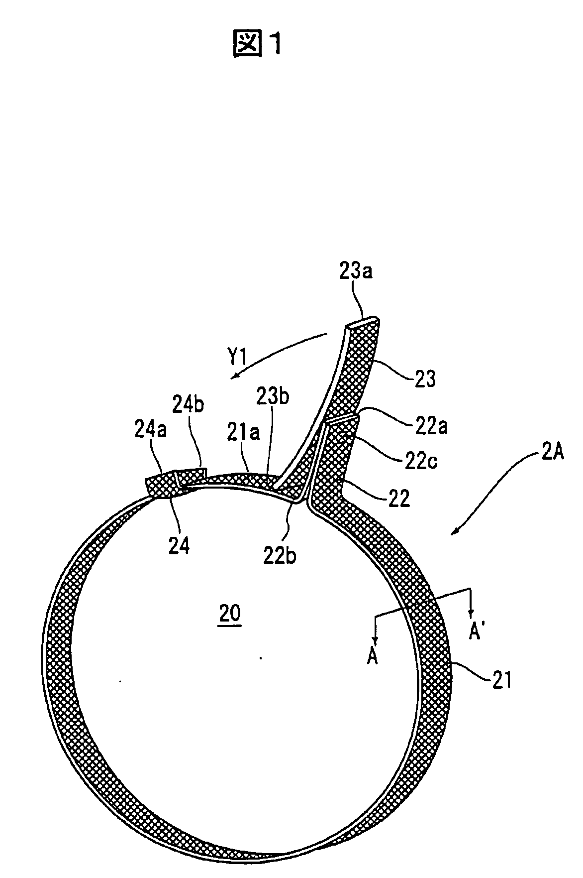 Tightening band, and tightening band producing method