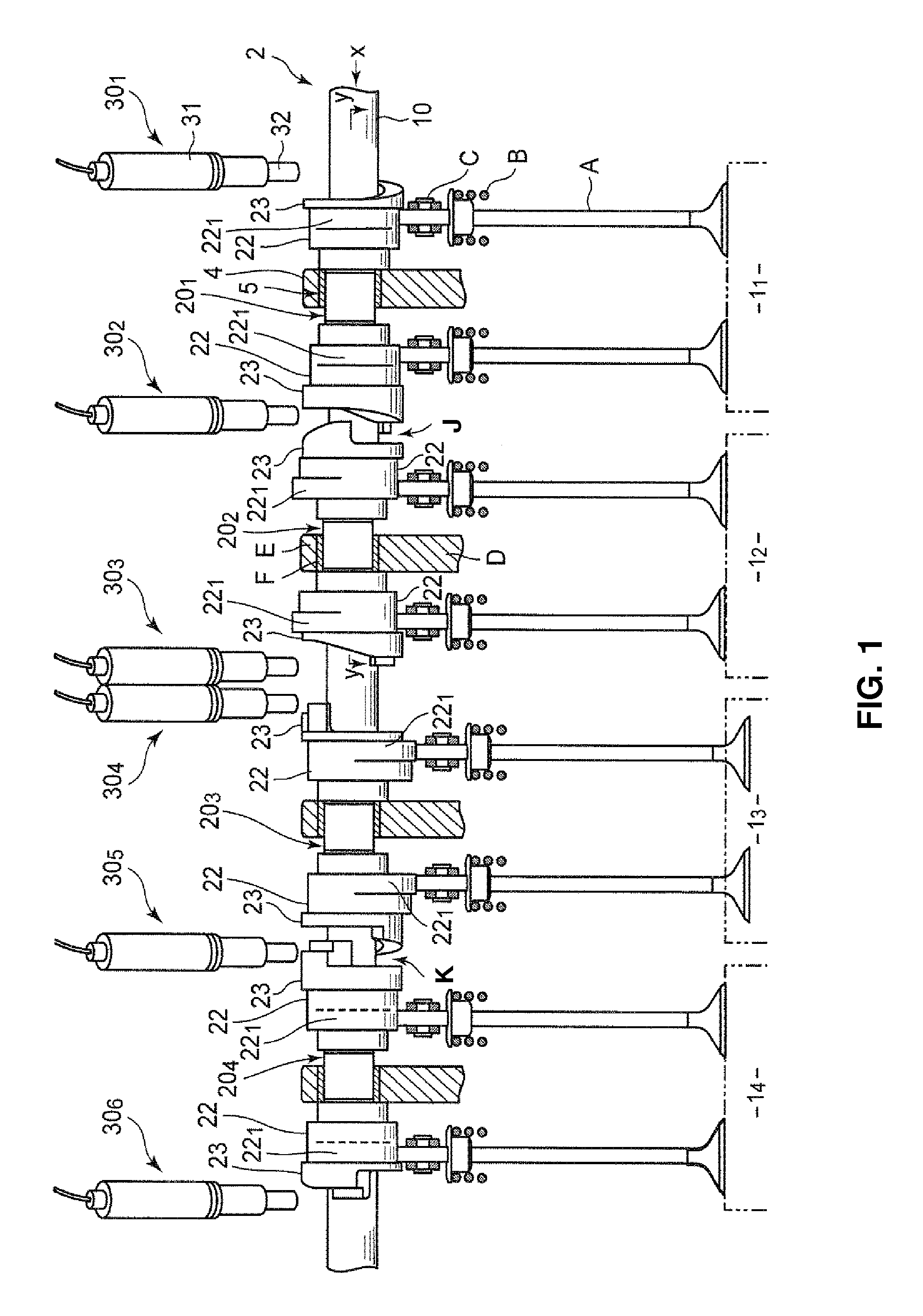 Valve gear of engine