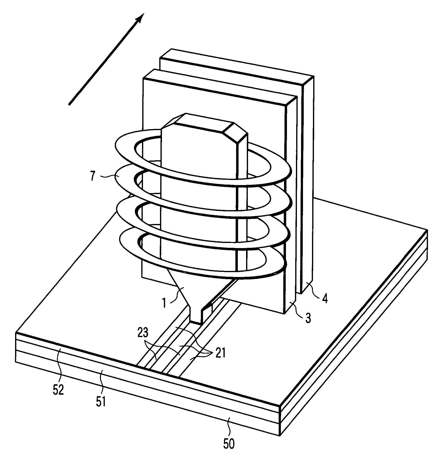 Perpendicular magnetic recording apparatus having discrete track media
