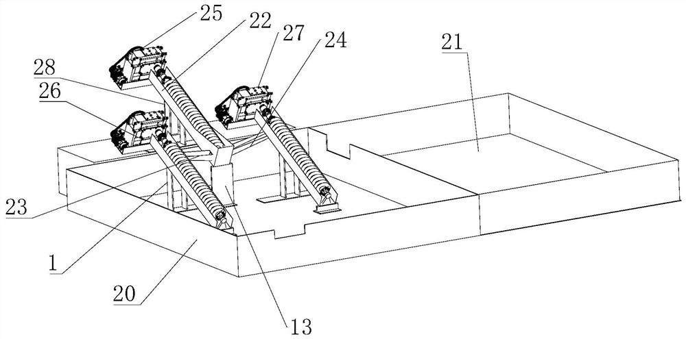 Stone powder separation system for stone sewage and working method