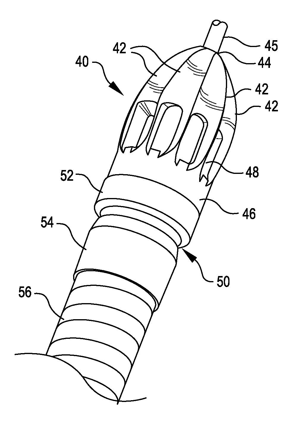 Interventional catheters having cutter assemblies and differential cutting surfaces for use in such assemblies