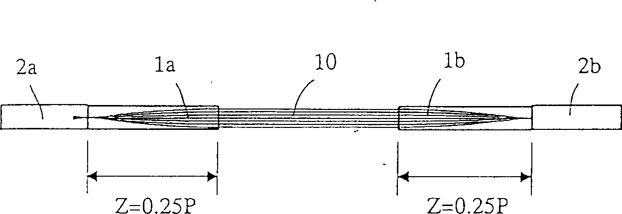 Optical fibre with lens function and its producing method