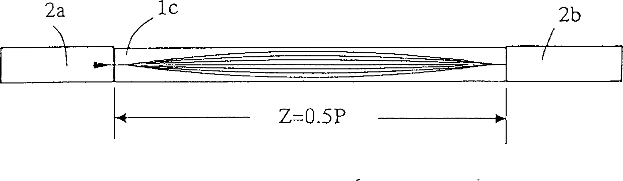 Optical fibre with lens function and its producing method