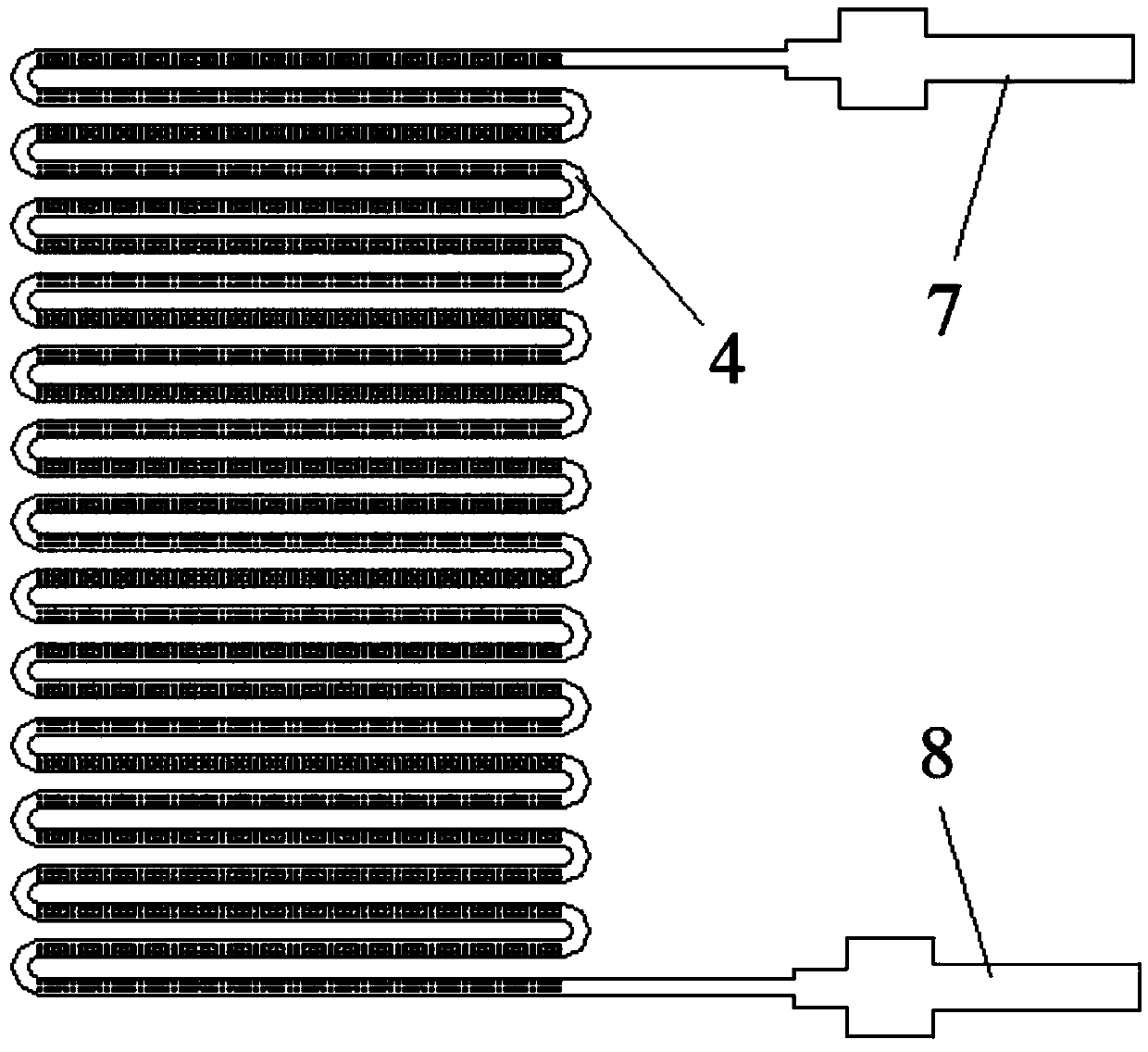 Micro gas chromatographic column chip and preparation method thereof