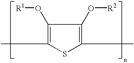 Flexographic ink containing a polymer or copolymer of a 3,4-dialkoxythiophene