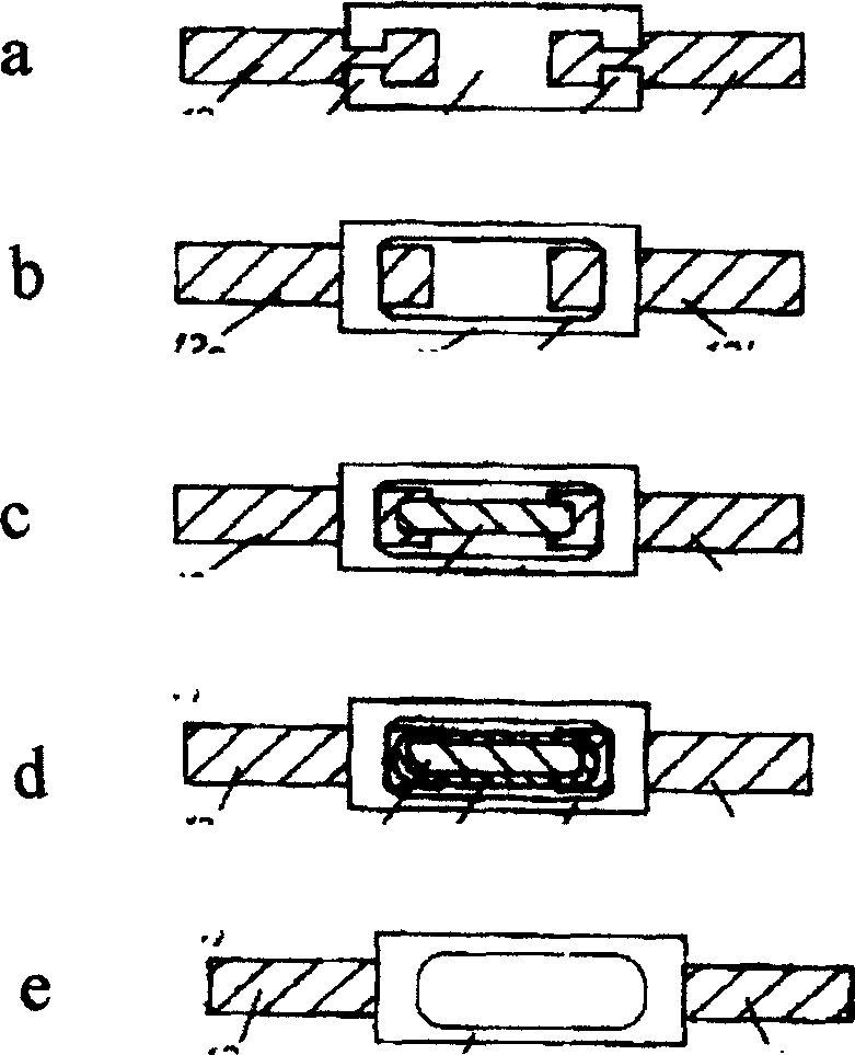 Method for mfg. alloy type temp fuse