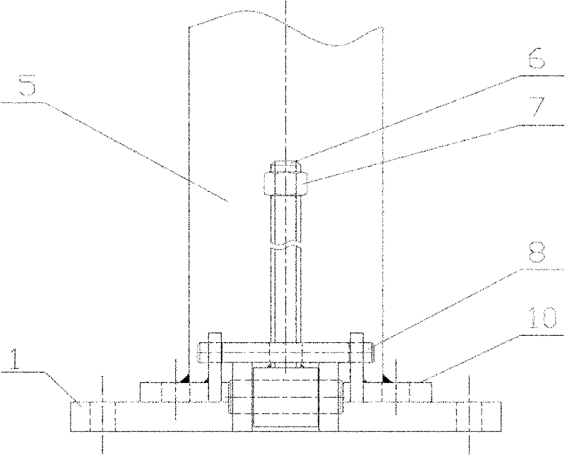 Upright rod capable of being erected and lowered depending on manpower