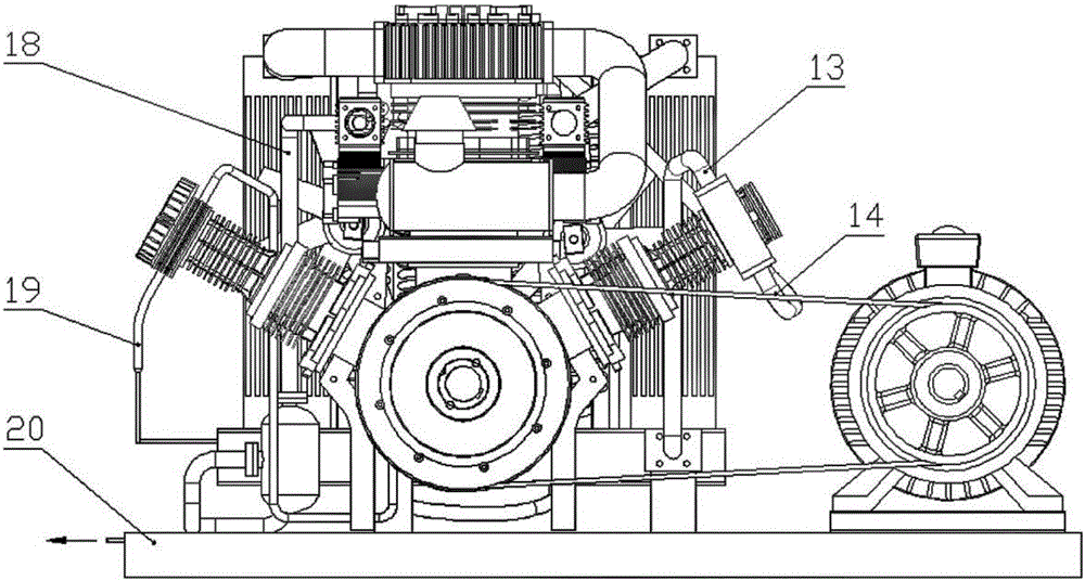 Four-level W-shaped high pressure compressor