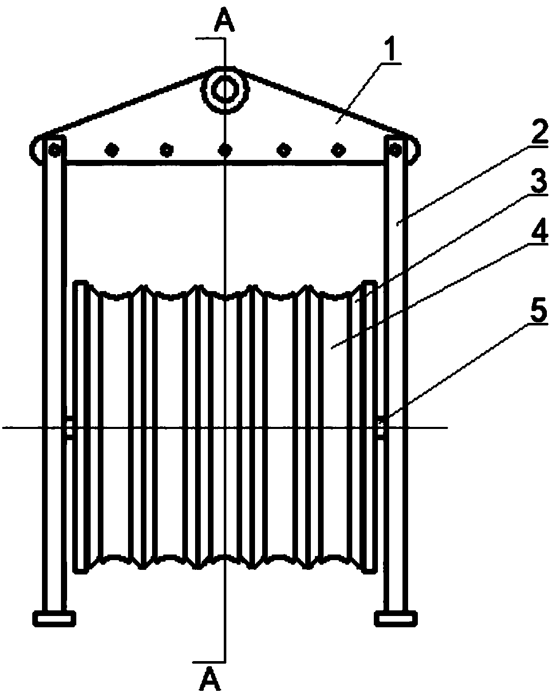 Pulley device for reducing friction of paying-off construction