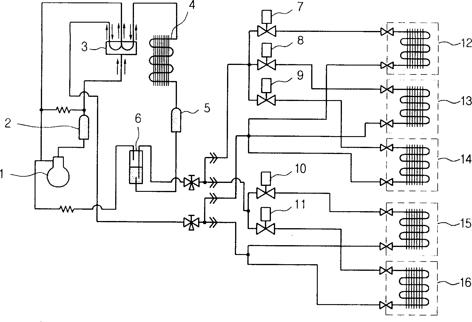 Air conditioner electronic valve controlling method
