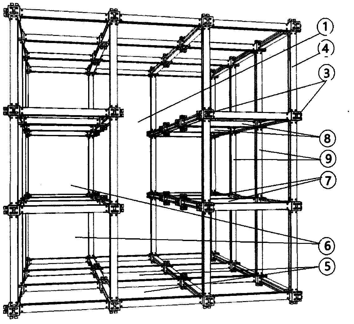 Box-type steel structure rapidly-assembled stereo parking lot