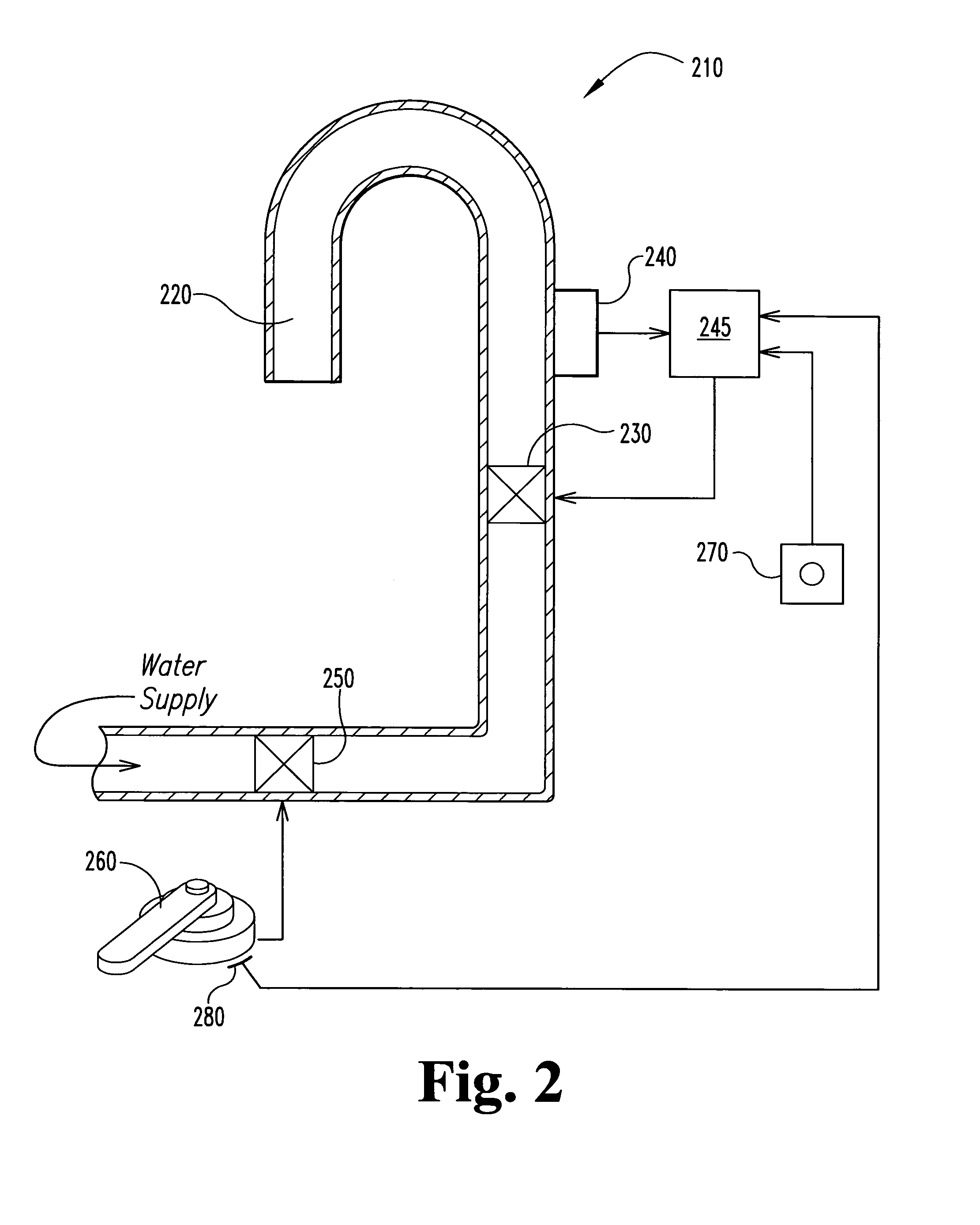 Capacitive touch on/off control for an automatic residential faucet