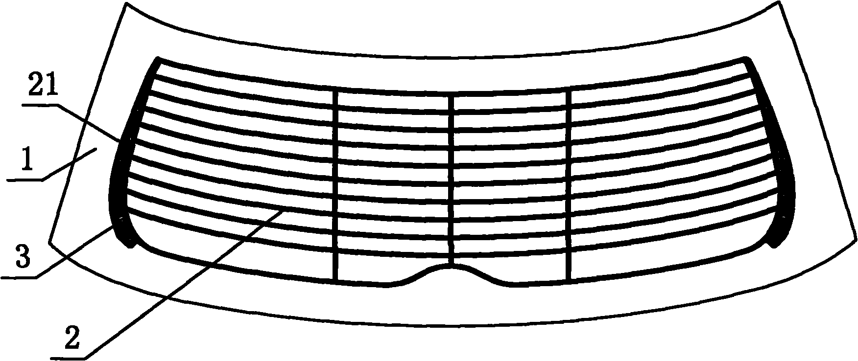 Method for welding tongue piece of automobile back windshield
