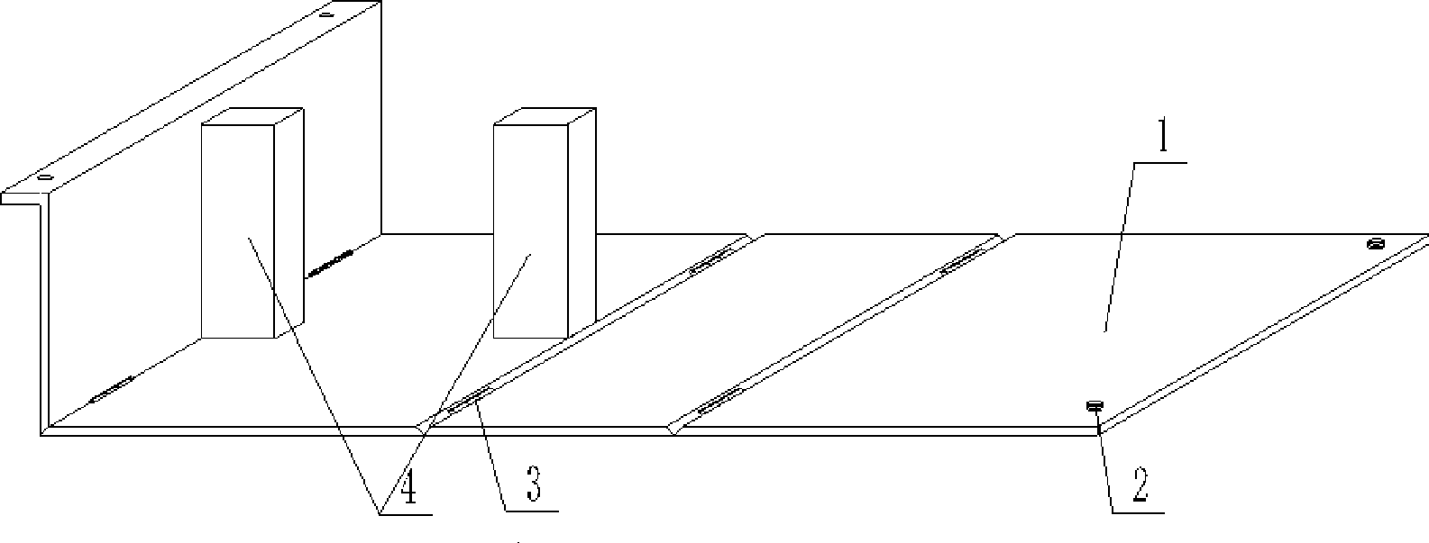 Mold for molding hollow thin wall component for filling concrete