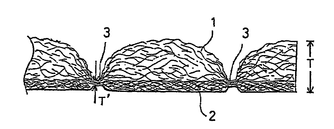 Bulky sheet material having three-dimensional protrusions
