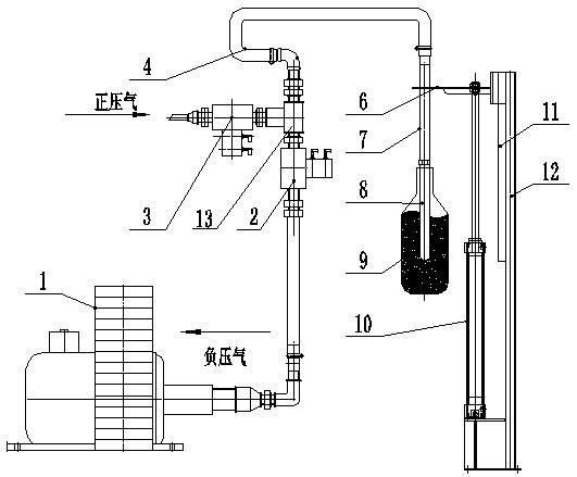 Device for compactly filling packaging bag with flour materials and compact-filling method