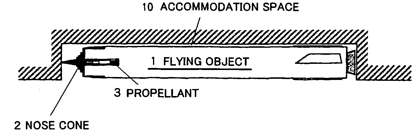 Method for reducing resistance of flying object using expandable nose cone