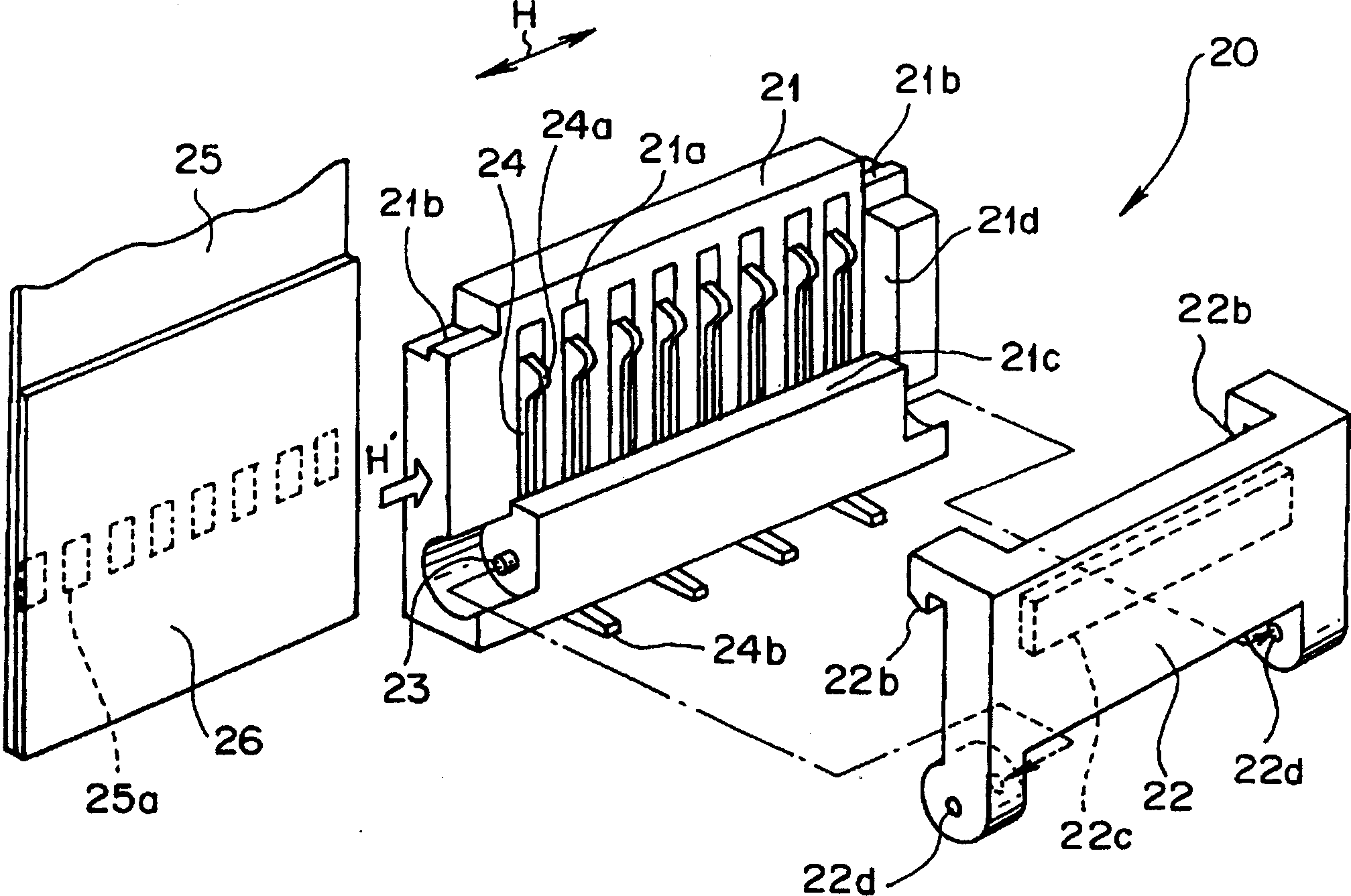 Connector for connecting flexible printed circuit tobard and flexible printed circuit board for connecting