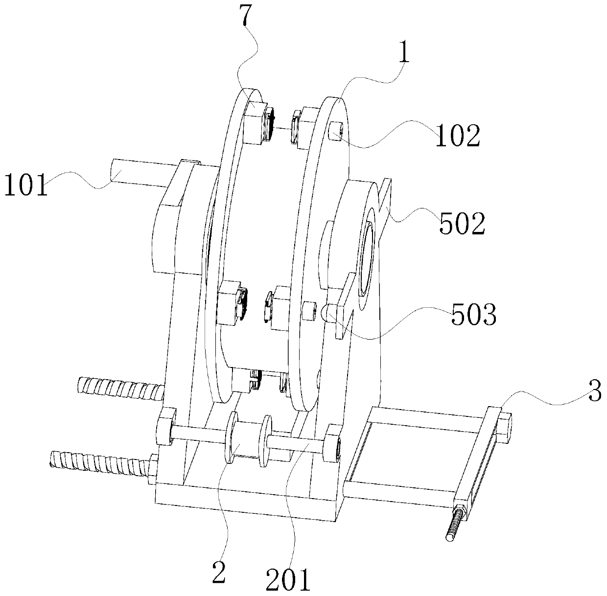 Cable straightening device for communication engineering