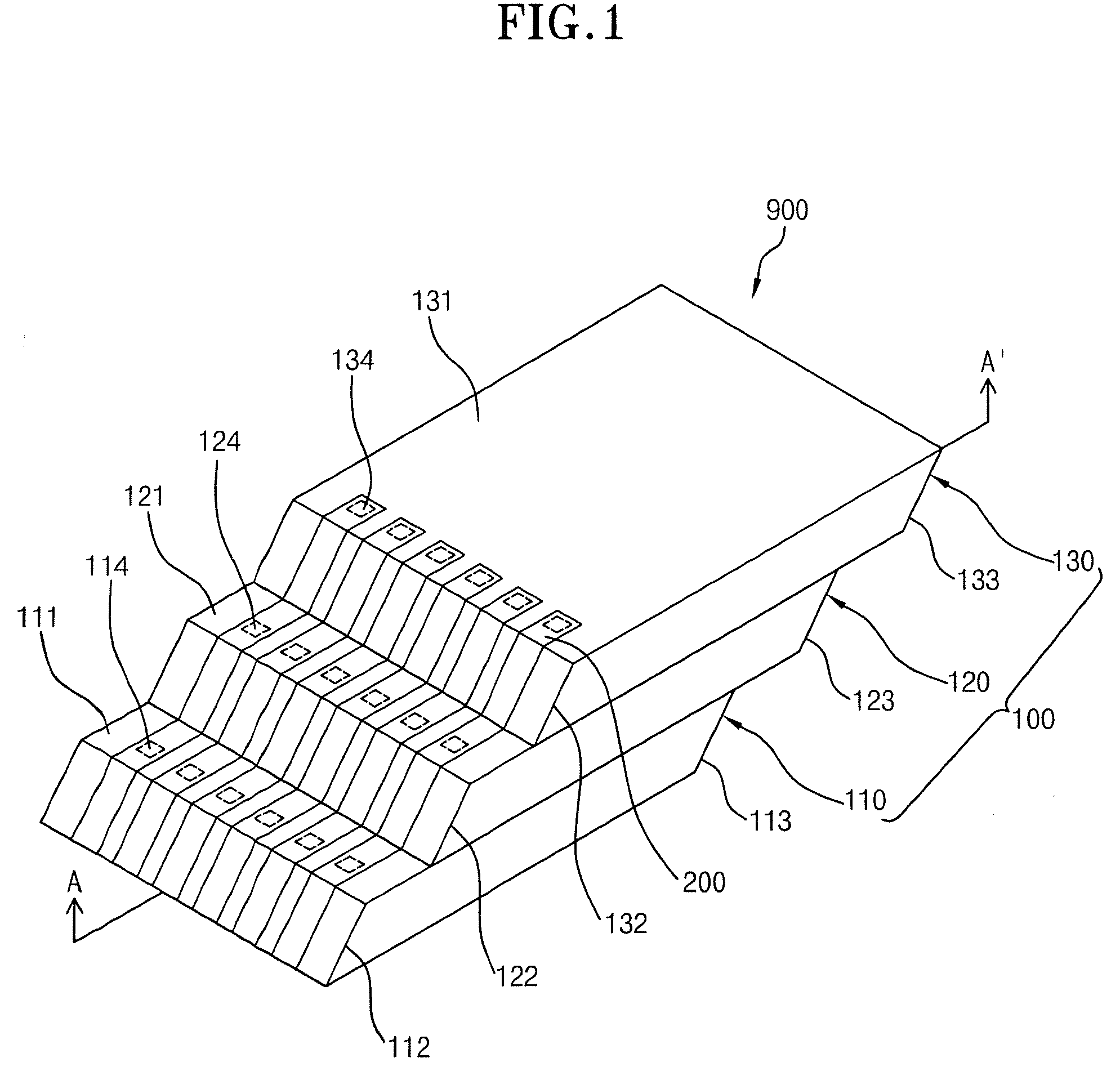 Stacked semiconductor package electrically connecting semiconductor chips using outer surfaces thereof and method for manufacturing the same