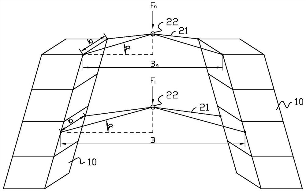 Diagonal bracing device and installation structure for construction of bridge pylons and columns