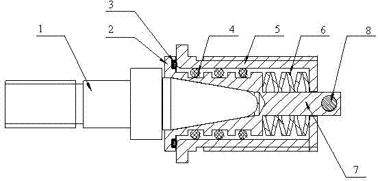 A floating positioning cone connection device