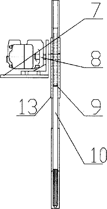 Adjusting device used for sowing depth automatic control system