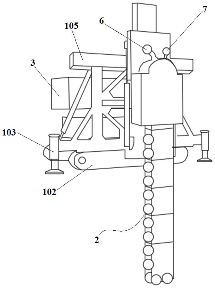 Joint-free continuous in-situ diaphragm wall construction device and curtain construction method