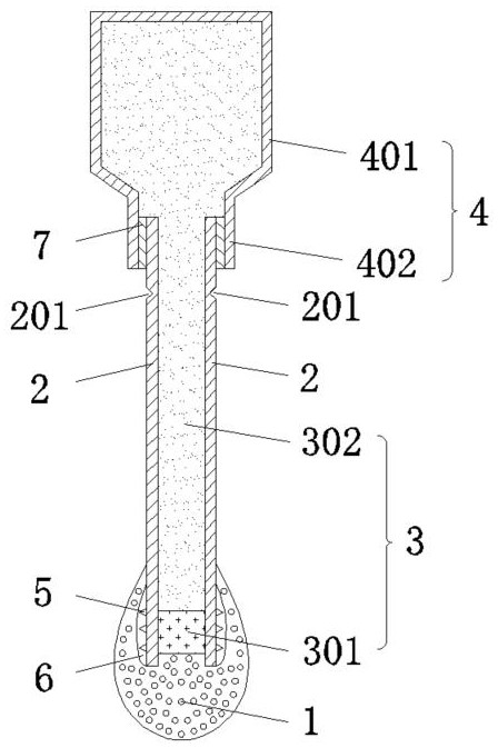 Cotton swab with liquid storage structure