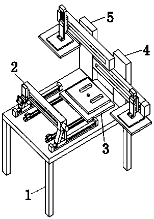 A patching device for a backplane sticking light-shielding film machine