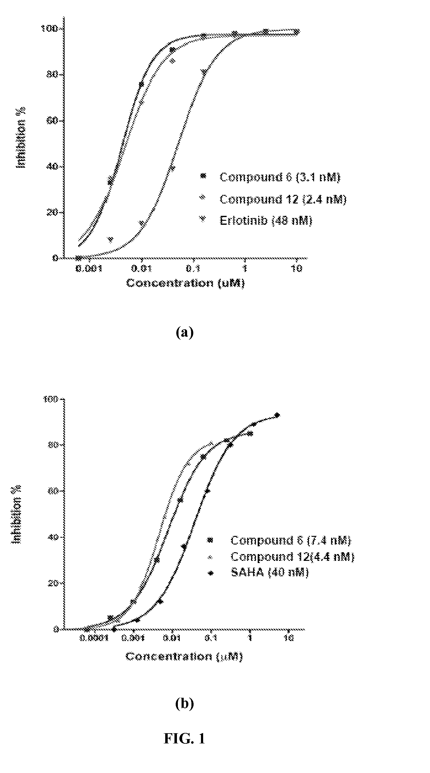Quinazoline based EGFR inhibitors containing a zinc binding moiety