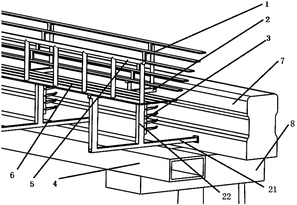 Step type evacuation platform with cable brackets
