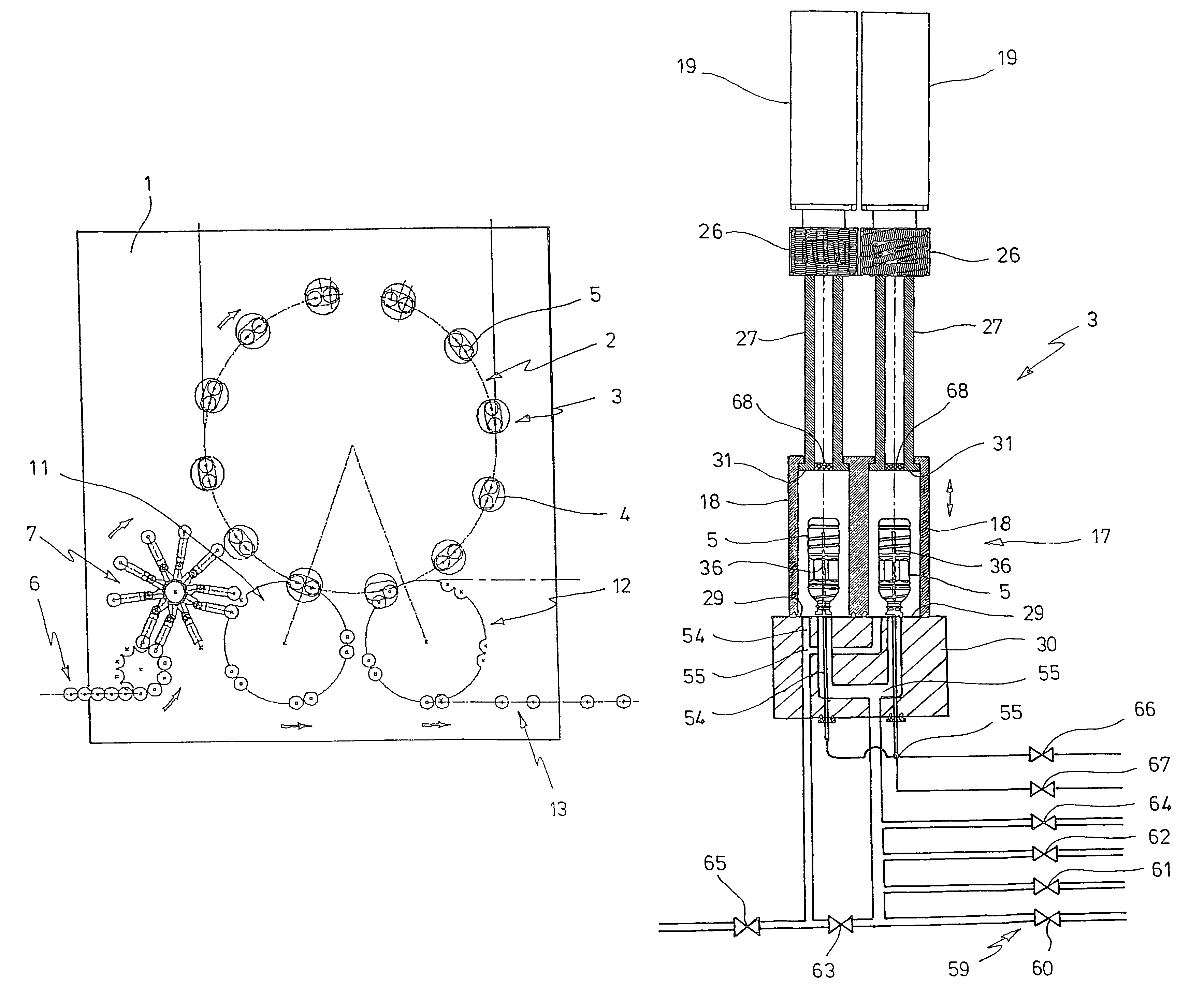 Method and device for plasma treating workpieces
