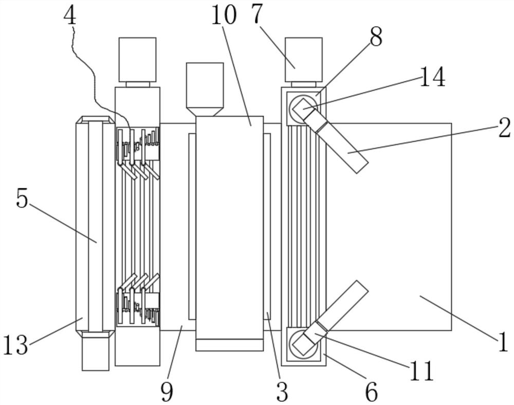 Cloth leveling device for edge closing of large-size cloth