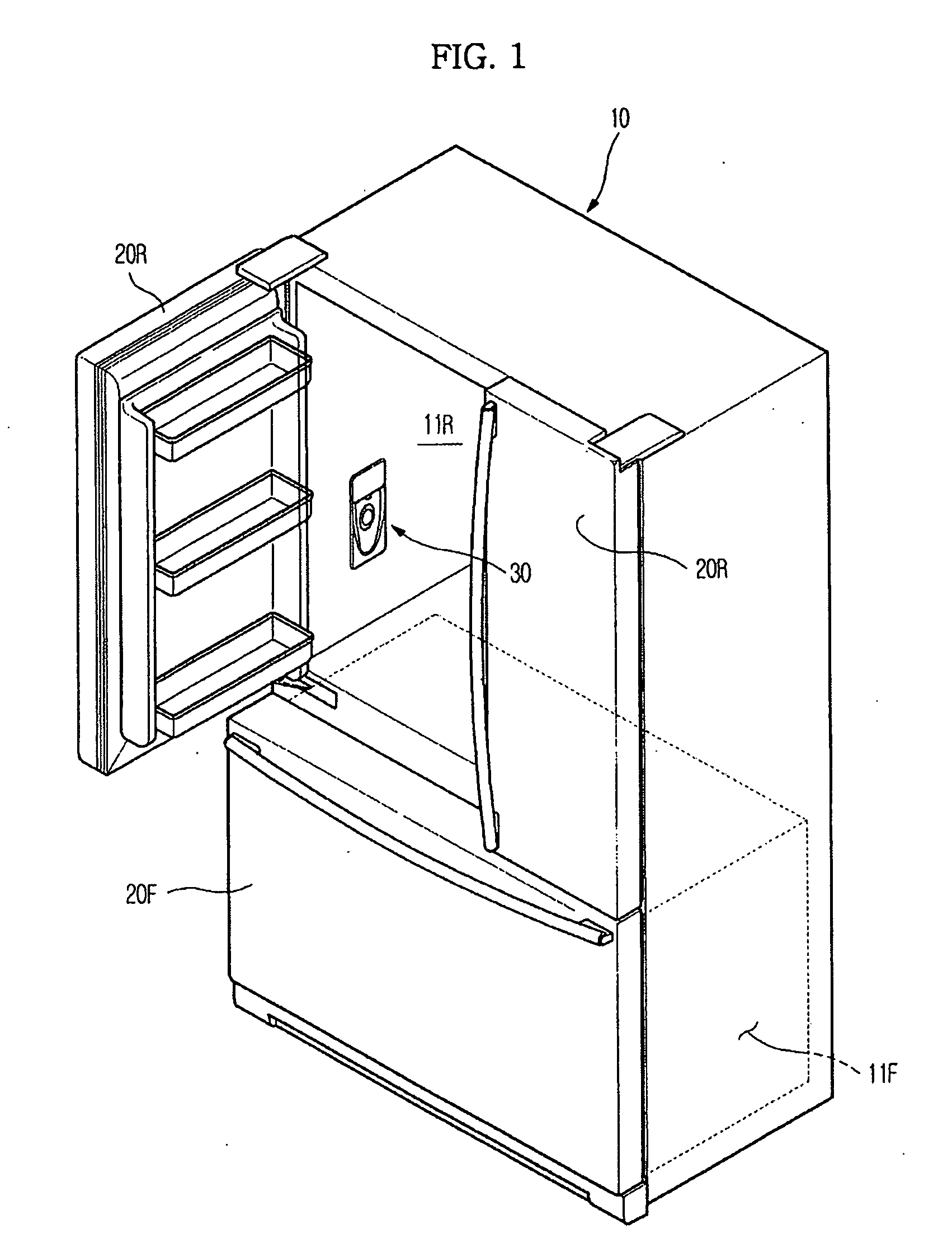 Refrigerator with water dispenser
