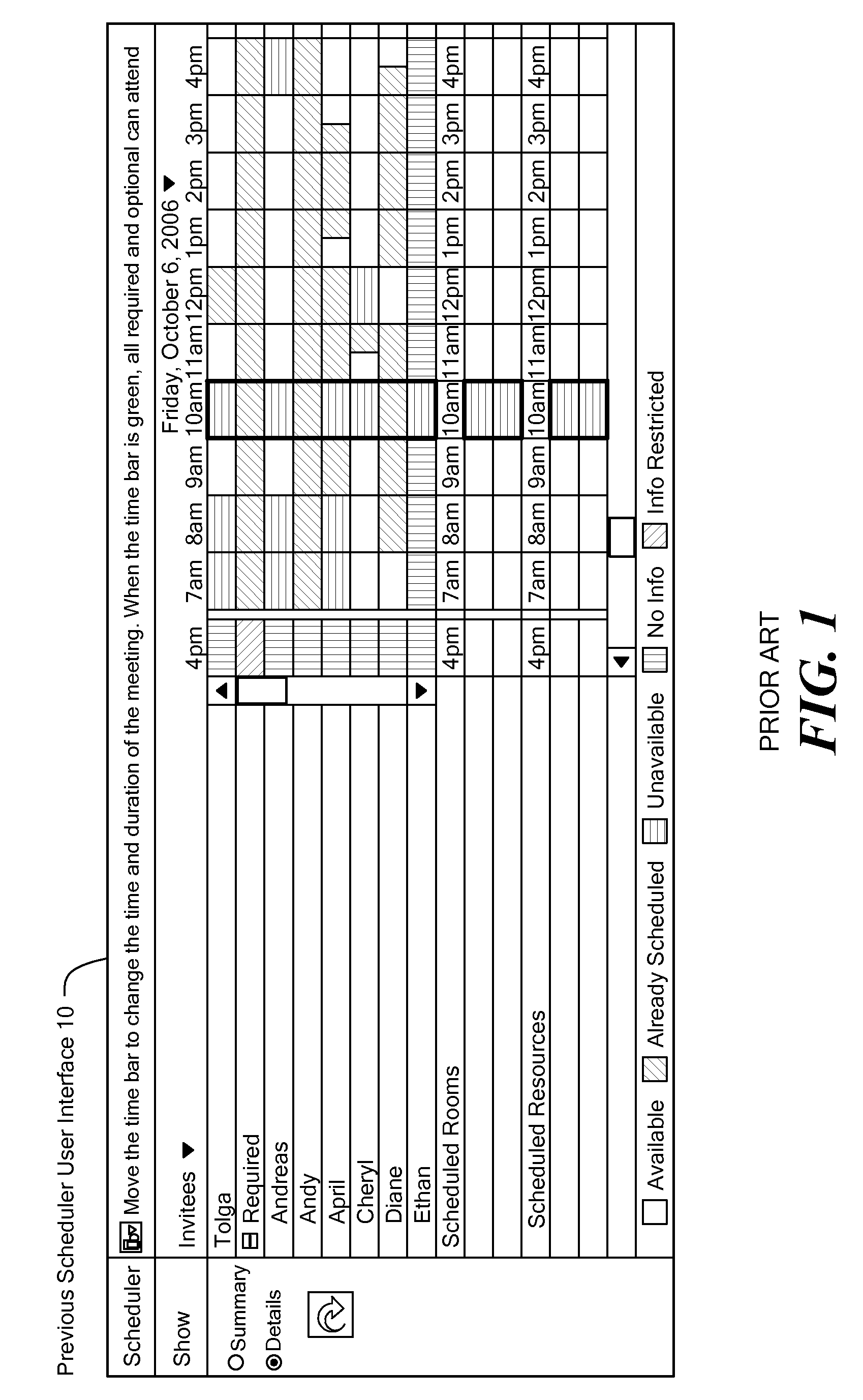 Method and system for clustering electronic calendar schedules to reduce visual complexity and improve efficiency of meeting scheduling