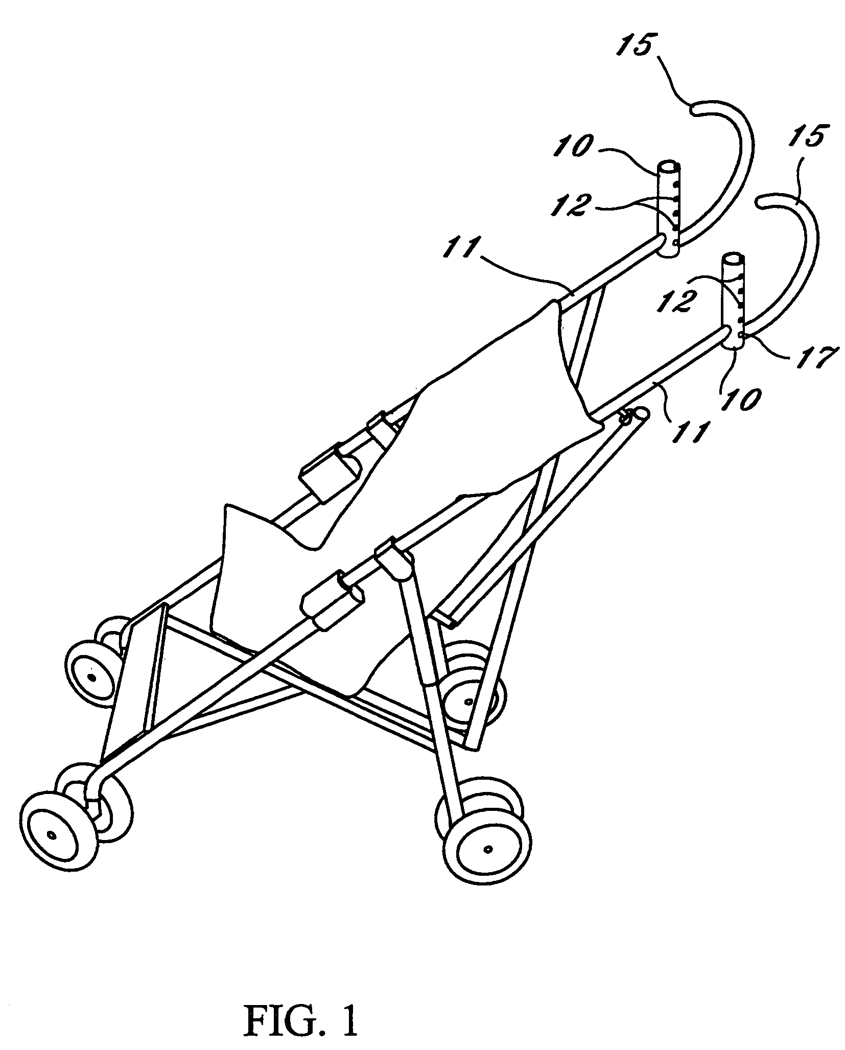 Adjustable, bi-directional, removable baby stroller handle