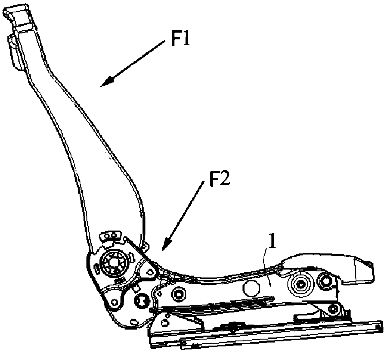 Automobile seat height adjusting structure with anti-sinking function in collision