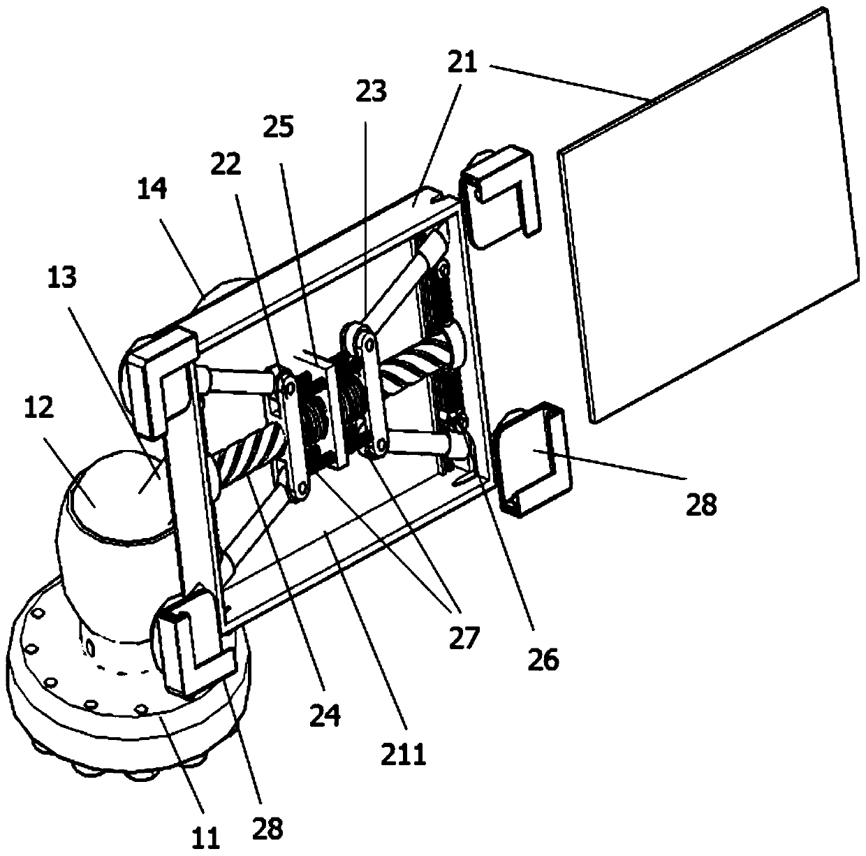 Four-corner locking vehicle-mounted mobile phone holder