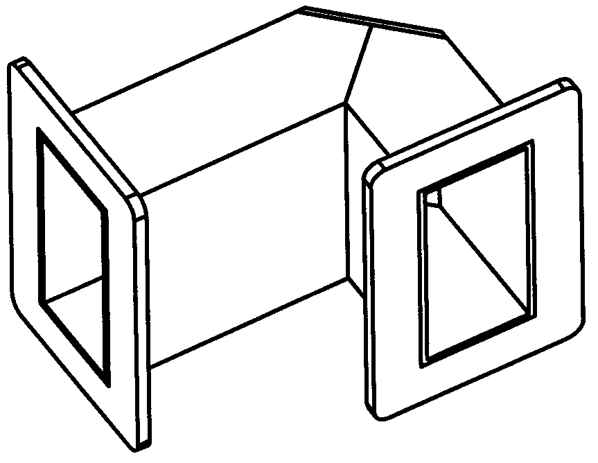 Bending type forming method of corner cut waveguide bend